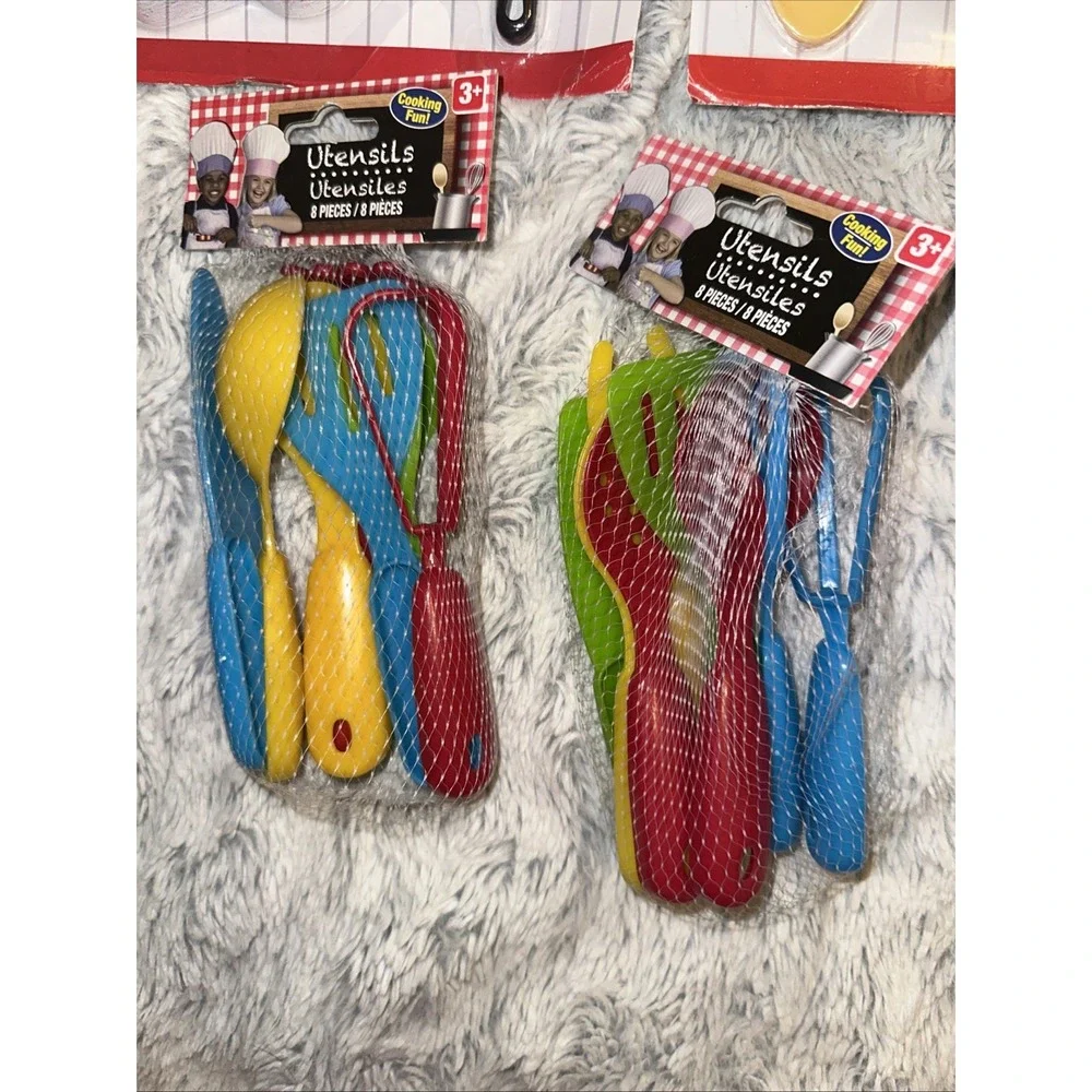 Play Food Set for Kids & Toddlers Kitchen Toy Playset Pretend Fake Pans Utensils